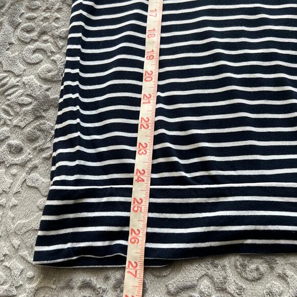 Old Navy Gray Black Stripe Boatneck Tee Medium - Picture 7 of 7